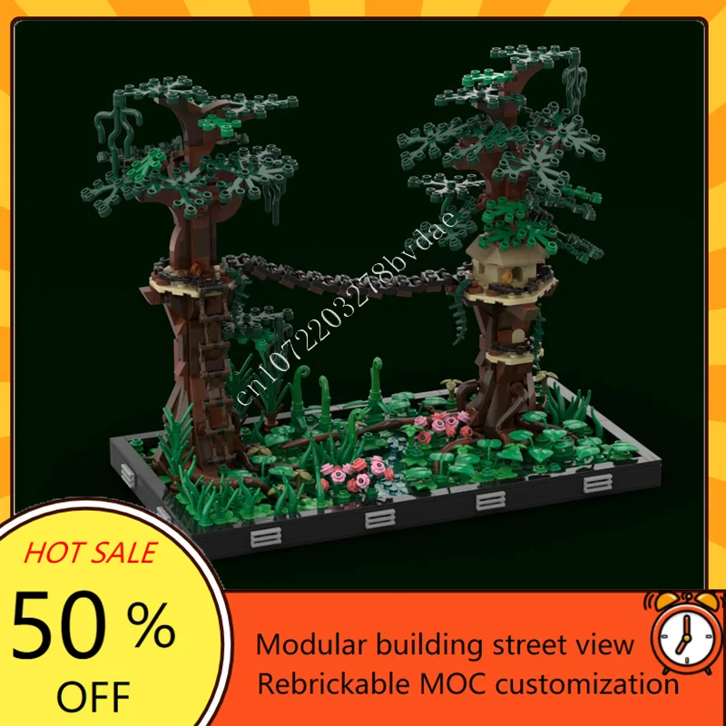 889 шт. Ewok Village Diorama, космическая война, оружие MOC, космический корабль, боевая модель, строительные блоки, архитектура, сделай сам, сборная модель, игрушка в подарок
889 шт. Ewok Village Diorama, космическая война, оружие MOC, космический корабль, боевая модель, строительные блоки, архитектура, сделай сам, сборная модель, игрушка в подарок