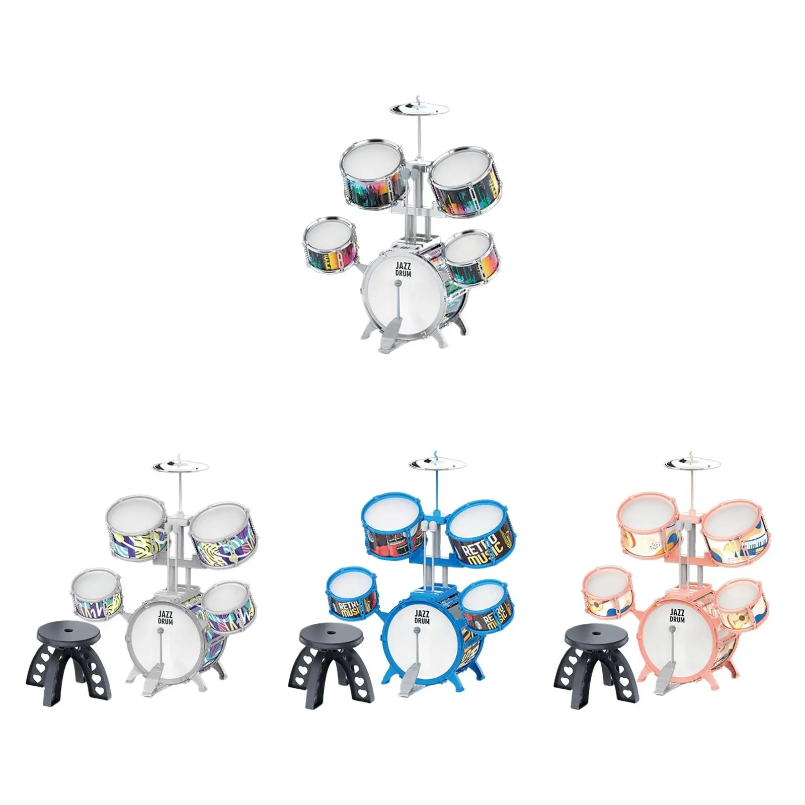 Beginner Kids Drum Set Early Learning Development Toy for Aged 4 to 14 Boys Girls Children Stage Performance Drumming Activities
Beginner Kids Drum Set Early Learning Development Toy for Aged 4 to 14 Boys Girls Children Stage Performance Drumming Activities