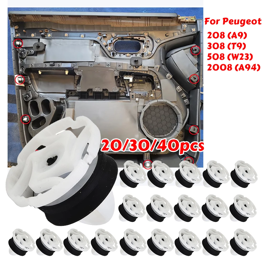 For Peugeot 208 (A9) 308 (T9) 508 (W23) 2008 (A94) Car Door Panel Card Trim Clip Fastener Rivet Upholstery 2013-2018 Accessories
For Peugeot 208 (A9) 308 (T9) 508 (W23) 2008 (A94) Car Door Panel Card Trim Clip Fastener Rivet Upholstery 2013-2018 Accessories