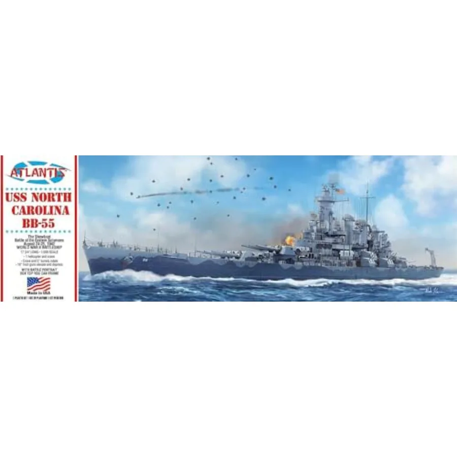 USS North Carolina BB-55 The Showboat Big Battleship 1/500 Scale Plastic Model kit by
USS North Carolina BB-55 The Showboat Big Battleship 1/500 Scale Plastic Model kit by