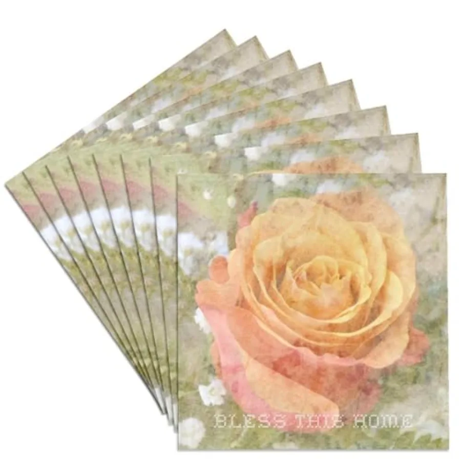 cst_29396_4 Peach Rose Bless This Home Inspirational Quotes Flowers-Ceramic Tile Coasters Set of 8
cst_29396_4 Peach Rose Bless This Home Inspirational Quotes Flowers-Ceramic Tile Coasters Set of 8