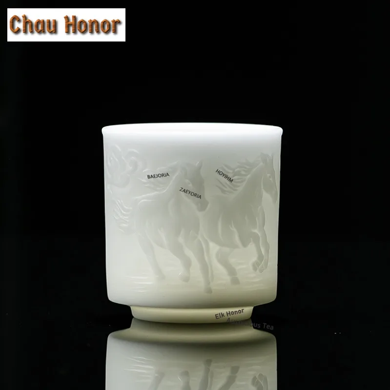 Handmade Ice Jade Porcelain Embossed Horse Teacup Tea Bowl Beautiful Cup Tea-tasting Personal Cup Jianzhan Master Cups Teaware
Handmade Ice Jade Porcelain Embossed Horse Teacup Tea Bowl Beautiful Cup Tea-tasting Personal Cup Jianzhan Master Cups Teaware