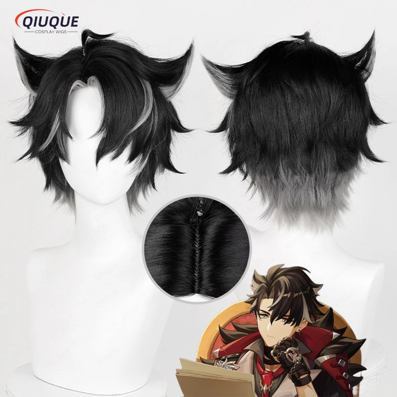 Game Impact Wriothesley Cosplay Wig Black Gray Gradient Heat Resistant Synthetic Hair Halloween Party Wigs + Wig Cap
Game Impact Wriothesley Cosplay Wig Black Gray Gradient Heat Resistant Synthetic Hair Halloween Party Wigs + Wig Cap
