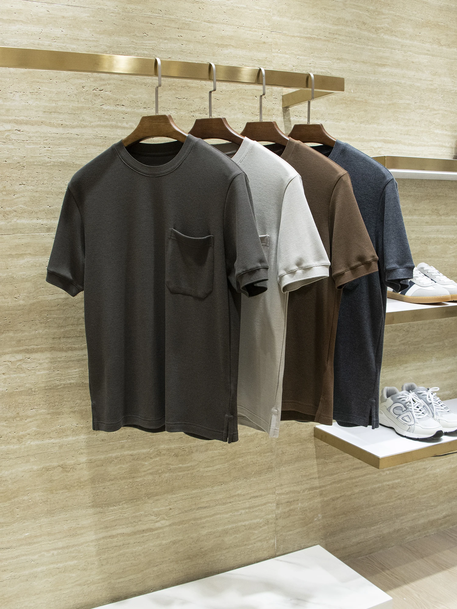 Classic Pocket Design Loose Casual Men's Summer round Neck Short Sleeve T-Shirt Wool Modal Mixed Fashion Urban Style Modern Wind
Classic Pocket Design Loose Casual Men's Summer round Neck Short Sleeve T-Shirt Wool Modal Mixed Fashion Urban Style Modern Wind
