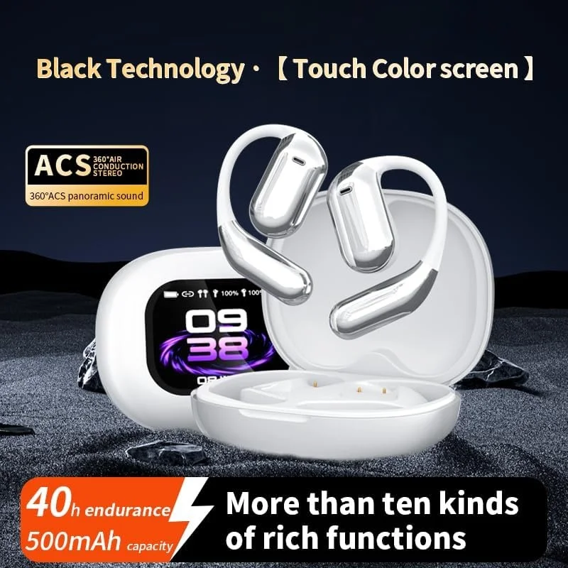 AI Wireless Translation Earbuds 70-Hour Battery Life Bluetooth 5.4 Sports Earbuds Wireless Smart Touchscreen Ear Hooks IPX5 Wate
AI Wireless Translation Earbuds 70-Hour Battery Life Bluetooth 5.4 Sports Earbuds Wireless Smart Touchscreen Ear Hooks IPX5 Wate