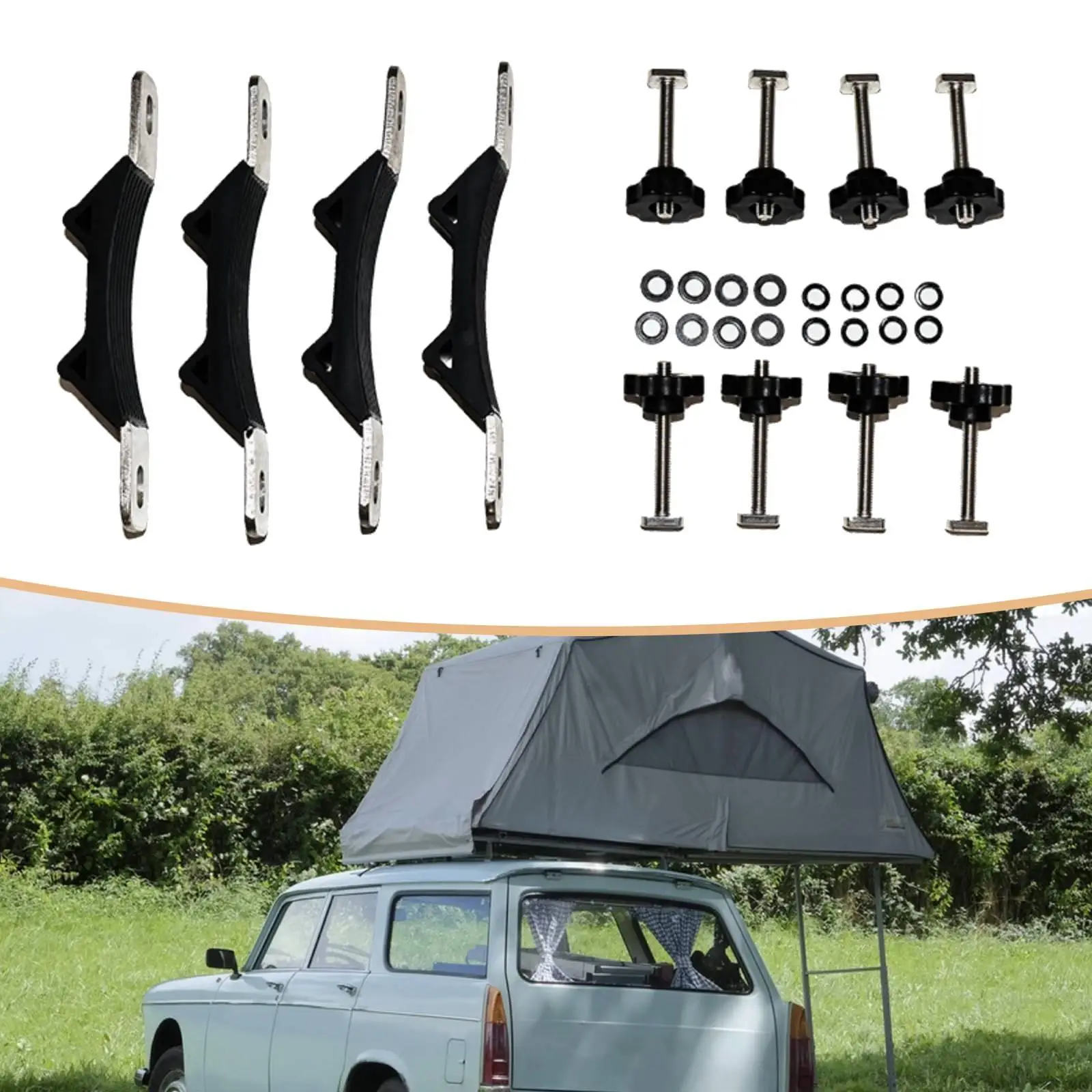 Roof Top Tent Mounting Hardware Kit Car Roof Rack Accessories Replace Fastener for Camping
Roof Top Tent Mounting Hardware Kit Car Roof Rack Accessories Replace Fastener for Camping