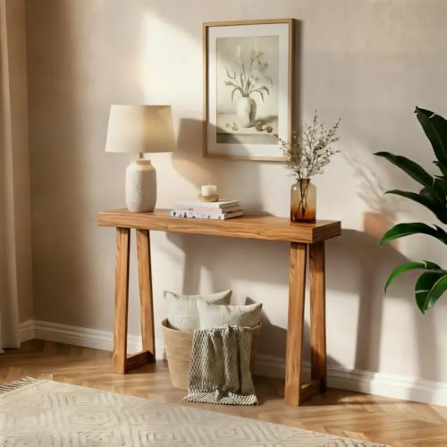 Solid Wood Console Table 36 Inch Sofa Table Narrow Entryway Table for Hallway Behind The Couch Living Room Foyer Easy Assembly
Solid Wood Console Table 36 Inch Sofa Table Narrow Entryway Table for Hallway Behind The Couch Living Room Foyer Easy Assembly