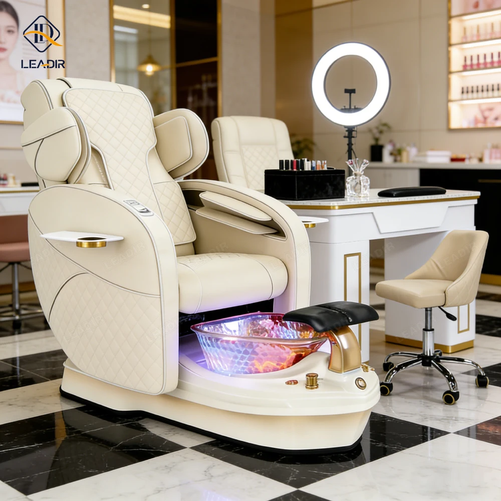 Electric Pedicure Chair Reclining Seat Automatic Drainage LED Lamp Massage Functions Luxury Design For Nail Salon
Electric Pedicure Chair Reclining Seat Automatic Drainage LED Lamp Massage Functions Luxury Design For Nail Salon
