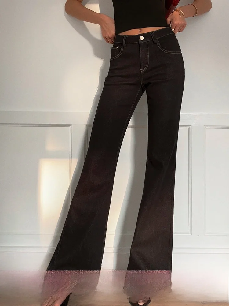 Classic Bla Floor-Length Micro Flare Jeans Women Slimming Hoof Pants Retro Versatile Long Trousers Commute Sle
Classic Bla Floor-Length Micro Flare Jeans Women Slimming Hoof Pants Retro Versatile Long Trousers Commute Sle