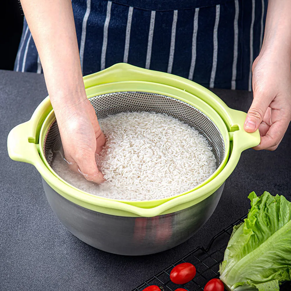 1Set Kitchen Strainer Wash Basin Large Capacity Draining Basket Vegetable Fruit Rice Filter Basket Set Strainer Wash Basin
1Set Kitchen Strainer Wash Basin Large Capacity Draining Basket Vegetable Fruit Rice Filter Basket Set Strainer Wash Basin