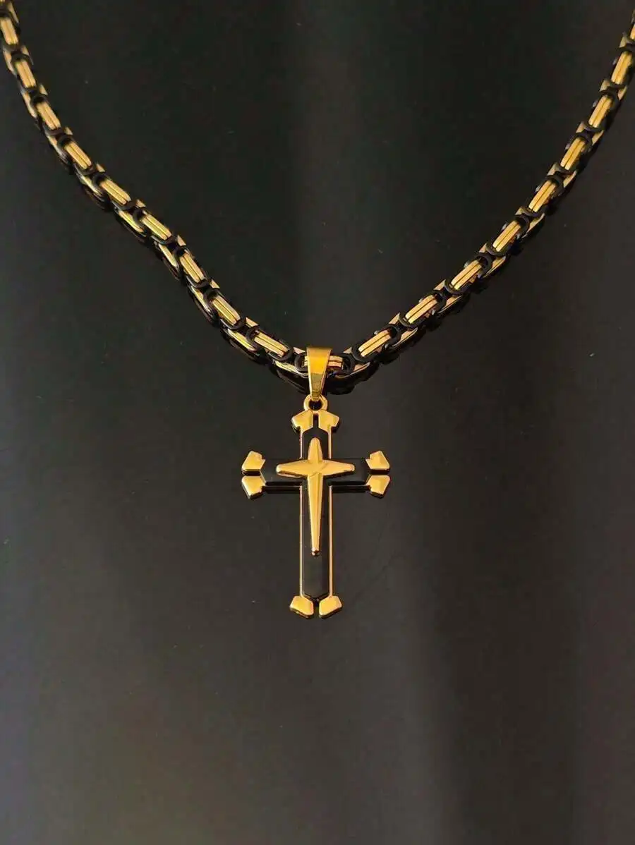 Stainless Steel Cross Pendant Necklace With Chain Fashion Jewelry For Adults
Stainless Steel Cross Pendant Necklace With Chain Fashion Jewelry For Adults