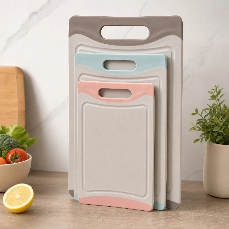 Plastic cutting board household kitchen three piece set multifunctional classification cutting board, double-sided cutting board
Plastic cutting board household kitchen three piece set multifunctional classification cutting board, double-sided cutting board