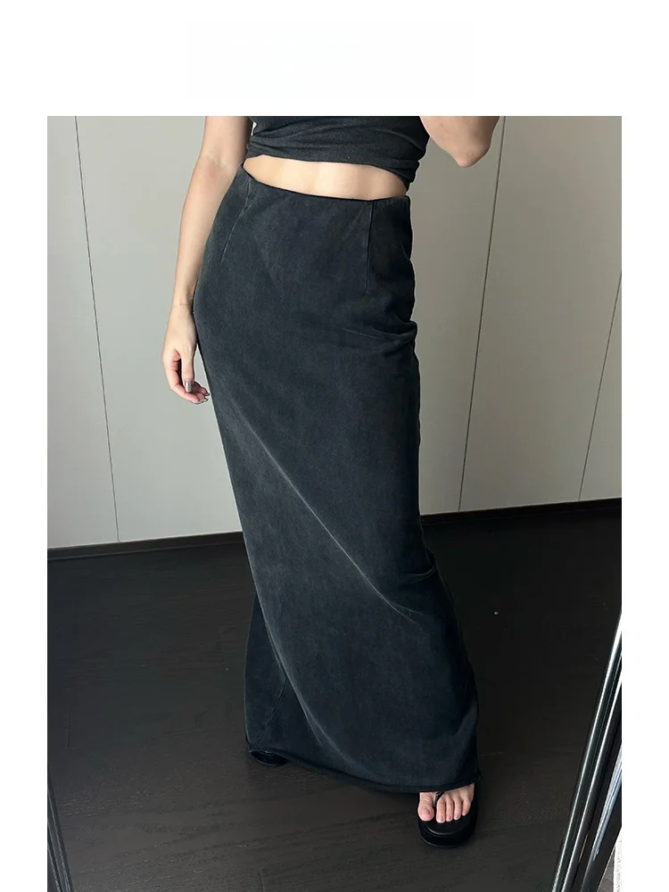 Long Straight Cut Skirt High Waist Cotton Casual Commute Sle Ba Slit Women's Full Length A-Line Skirt
Long Straight Cut Skirt High Waist Cotton Casual Commute Sle Ba Slit Women's Full Length A-Line Skirt