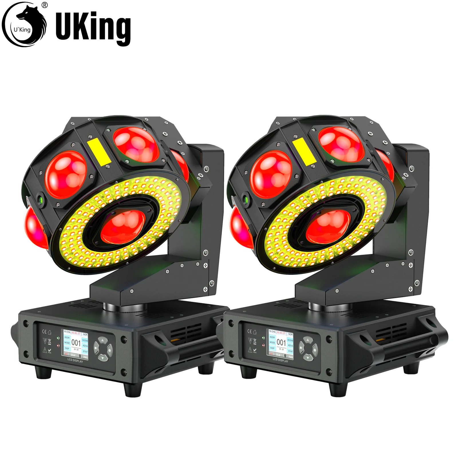U'King 2 шт. 160 Вт 3-осевой RGBW светодиодный луч с подвижной головкой DJ Light Высокая яркость DMX сценический светильник для дискотеки, свадьбы, вечеринки, живой шоу-бара
U'King 2 шт. 160 Вт 3-осевой RGBW светодиодный луч с подвижной головкой DJ Light Высокая яркость DMX сценический светильник для дискотеки, свадьбы, вечеринки, живой шоу-бара