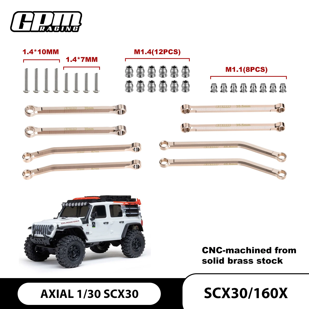 Набор латунных звеньев GPM для AXIAL 1/30 SCX30 Ford Bronco/Jeep Wrangler JLU AXI-2048
Набор латунных звеньев GPM для AXIAL 1/30 SCX30 Ford Bronco/Jeep Wrangler JLU AXI-2048