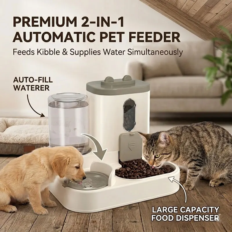 2-in-1 Automatic Pet Feeder Large Capacity Dogs Cats Water & Food Dispenser Anti-Clog Auto Replenish Water Dispenser Food Feeder
2-in-1 Automatic Pet Feeder Large Capacity Dogs Cats Water & Food Dispenser Anti-Clog Auto Replenish Water Dispenser Food Feeder