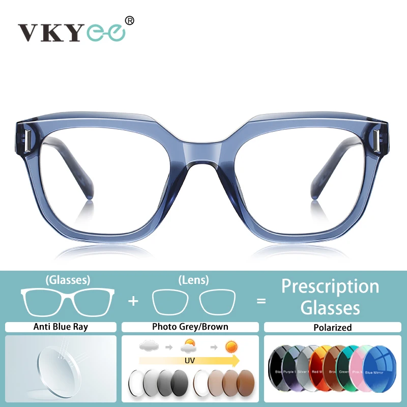VKYEE Fashion Square Design Progressive Multifocal Blue Light Protection Glasses Customizable Prescription Photochromic LS009
VKYEE Fashion Square Design Progressive Multifocal Blue Light Protection Glasses Customizable Prescription Photochromic LS009