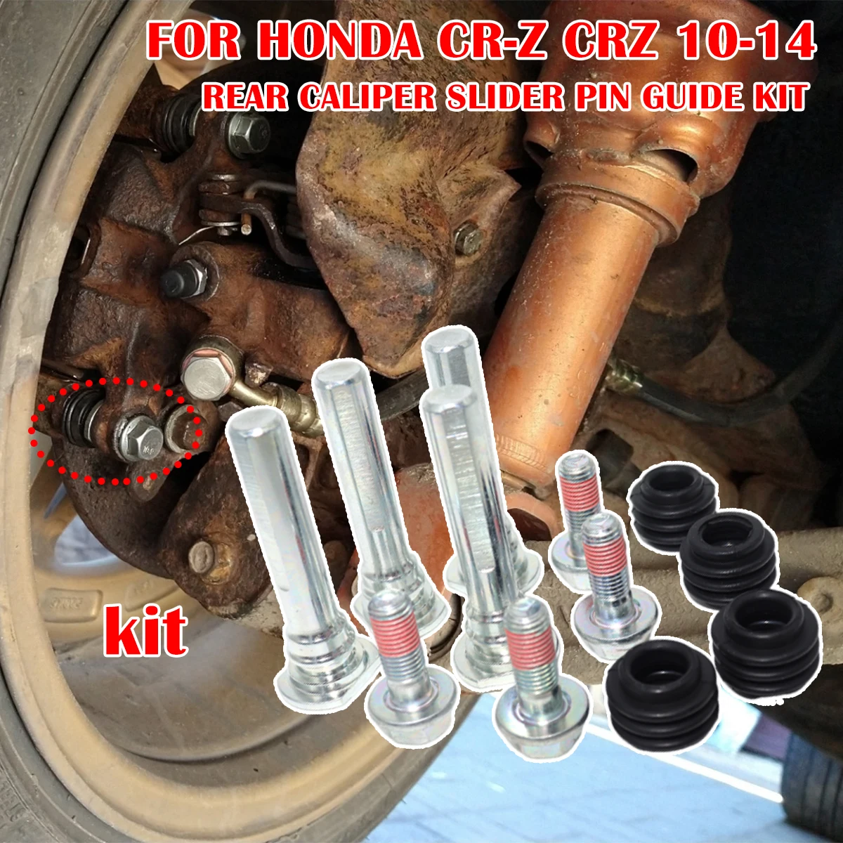 Left Rear Right Brake Caliper Cylinder Slider Guide Pin For Disc Housing Bolt Bushing Boot FOR HONDA CR-Z CRZ 2010-14 113-1319X
Left Rear Right Brake Caliper Cylinder Slider Guide Pin For Disc Housing Bolt Bushing Boot FOR HONDA CR-Z CRZ 2010-14 113-1319X