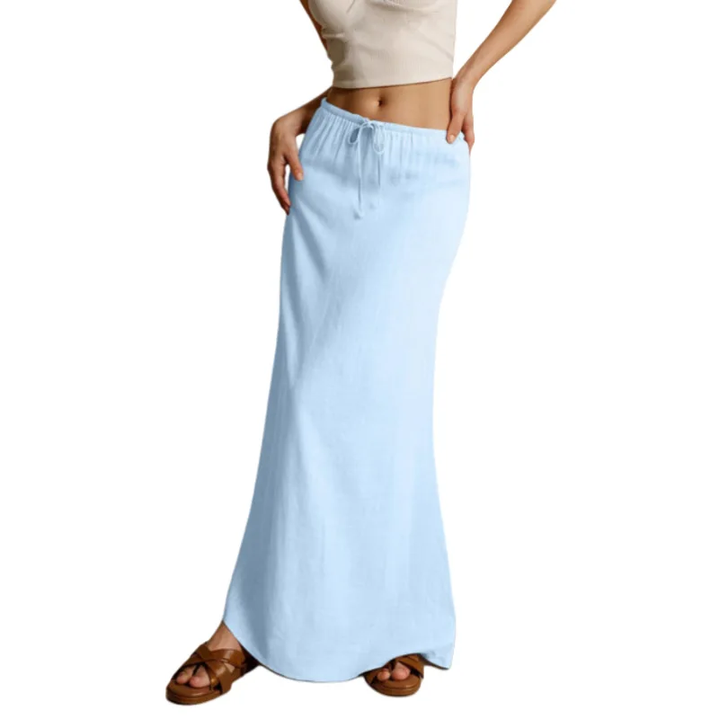 Women's Elegant Solid Color Elastic Waist Long Skirts Ladies Slim Casual Skirt New 2026 Summer Loose Long Skirt Women's Clothing
Women's Elegant Solid Color Elastic Waist Long Skirts Ladies Slim Casual Skirt New 2026 Summer Loose Long Skirt Women's Clothing