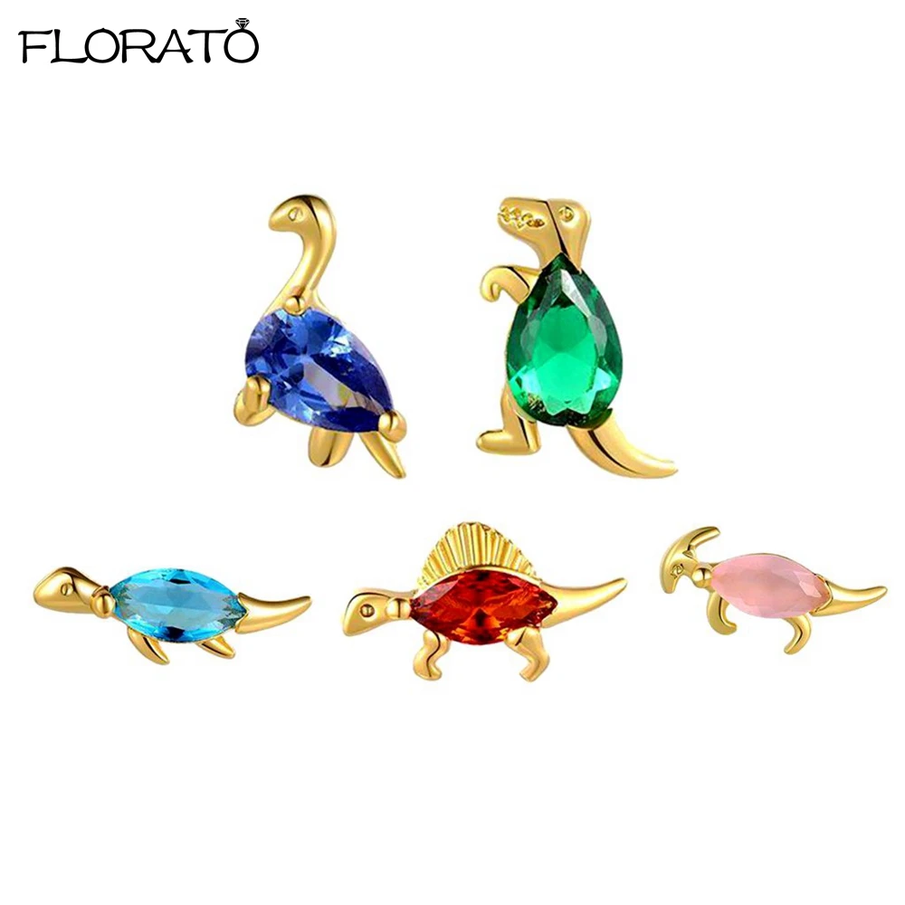 925 Sterling Silver Ear Needle Dinosaur Stud Earrings Ins Cute Color Zircon Earrings For Women Minimalism Tiny Jewelry Gift
925 Sterling Silver Ear Needle Dinosaur Stud Earrings Ins Cute Color Zircon Earrings For Women Minimalism Tiny Jewelry Gift