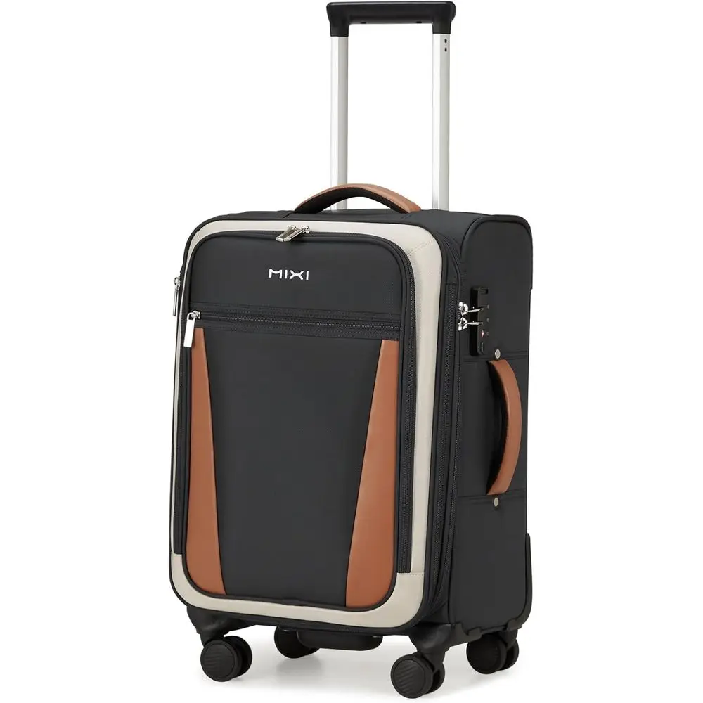 20 Inch Expandable Suitcase with Front Pocket, Airline Approved, Lightweight Travel Luggage with Wheels & TSA Lock (Black/White)
20 Inch Expandable Suitcase with Front Pocket, Airline Approved, Lightweight Travel Luggage with Wheels & TSA Lock (Black/White)