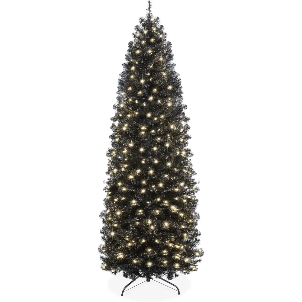 7.5ft Pre-Lit Black Pencil Christmas Tree, Slim Artificial Skinny Holiday Tree for Home, Office, Party Decoration w/ 972 Tips
7.5ft Pre-Lit Black Pencil Christmas Tree, Slim Artificial Skinny Holiday Tree for Home, Office, Party Decoration w/ 972 Tips
