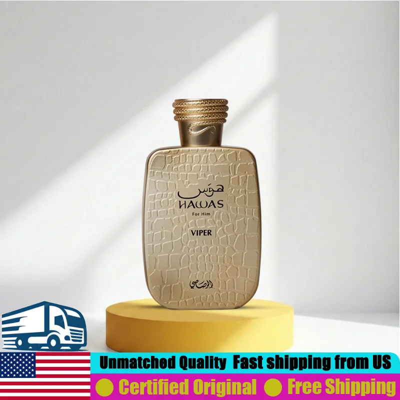 Rasasi Hawas Viper Eau de Parfum Spray 3.4 Oz Premium Arabian Perfumes 100 ML Lasting Oriental Spicy Pheromones Cologne Perfume
Rasasi Hawas Viper Eau de Parfum Spray 3.4 Oz Premium Arabian Perfumes 100 ML Lasting Oriental Spicy Pheromones Cologne Perfume