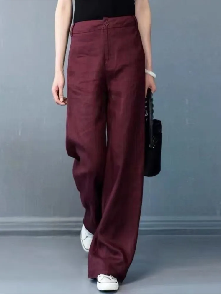 2025 Fashion Pantalones De Mujer New Spring And Summer Linen Women Loose Slim Casual Straight Pants Streetwear Women Clothes
2025 Fashion Pantalones De Mujer New Spring And Summer Linen Women Loose Slim Casual Straight Pants Streetwear Women Clothes