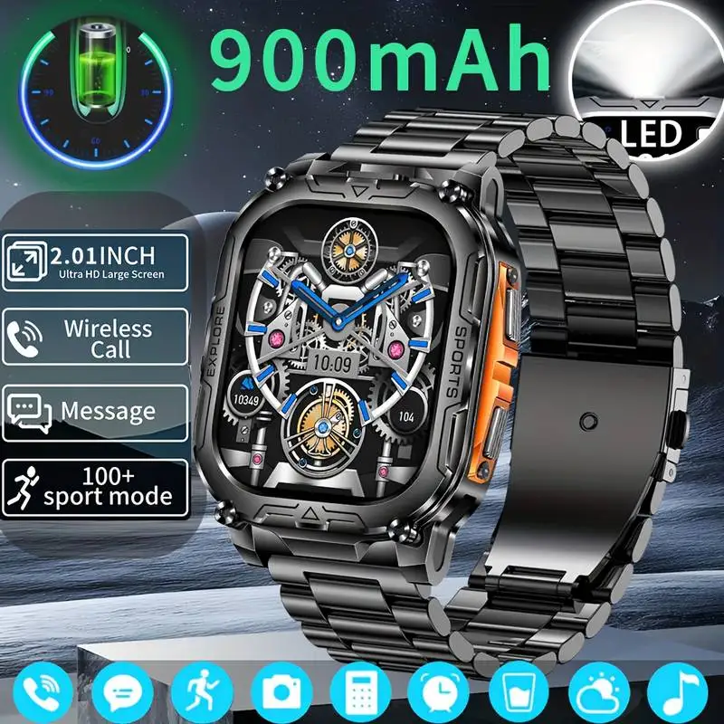 New Smart Watch Men 900mAh Large Capacity Battery Outdoor Flashlight Bluetooth Call 10ATM Waterproof Sport Fitness Smartwatch
New Smart Watch Men 900mAh Large Capacity Battery Outdoor Flashlight Bluetooth Call 10ATM Waterproof Sport Fitness Smartwatch