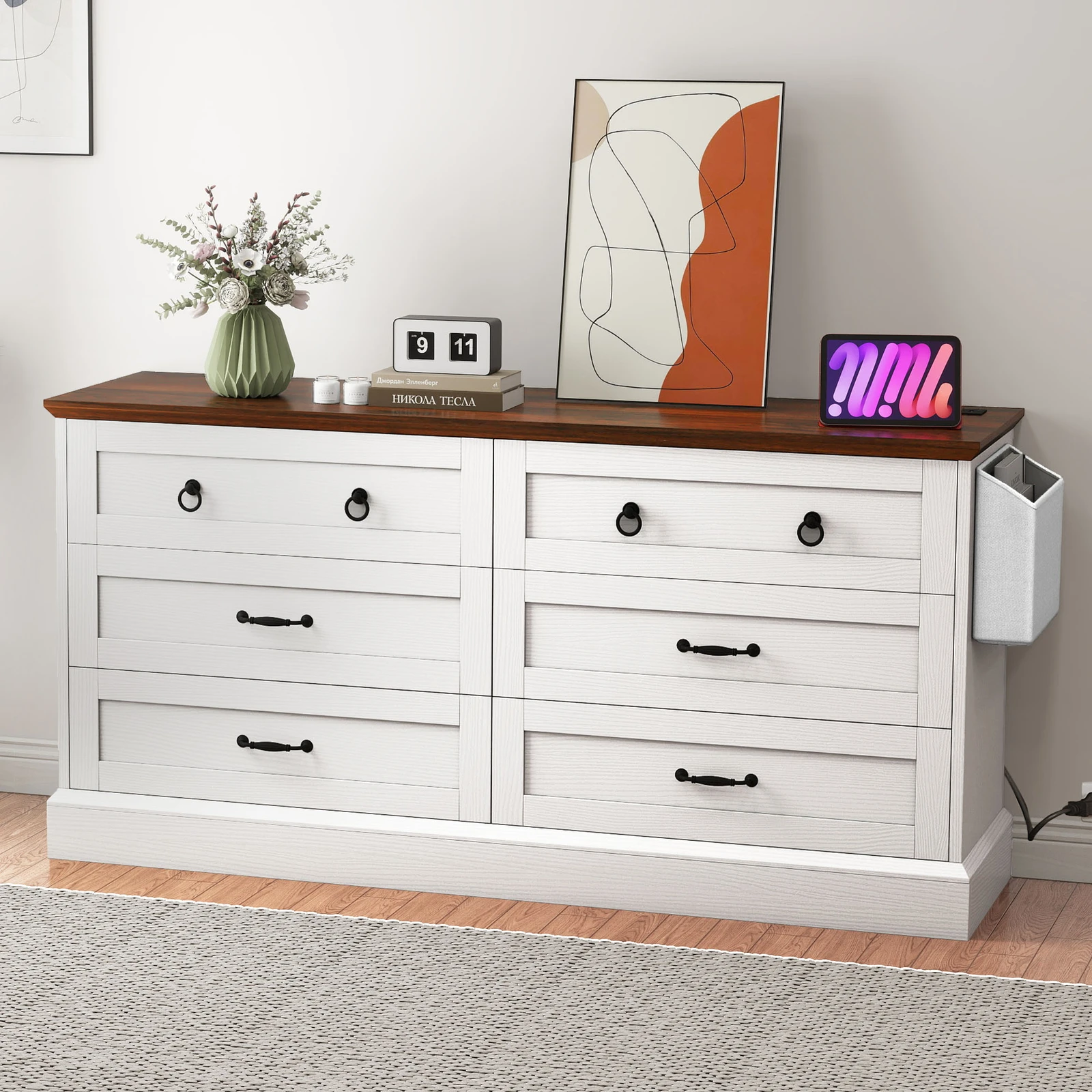 Фермерский дом, 6-ящик, органайзер для хранения, широкий деревянный комод в деревенском стиле
Фермерский дом, 6-ящик, органайзер для хранения, широкий деревянный комод в деревенском стиле