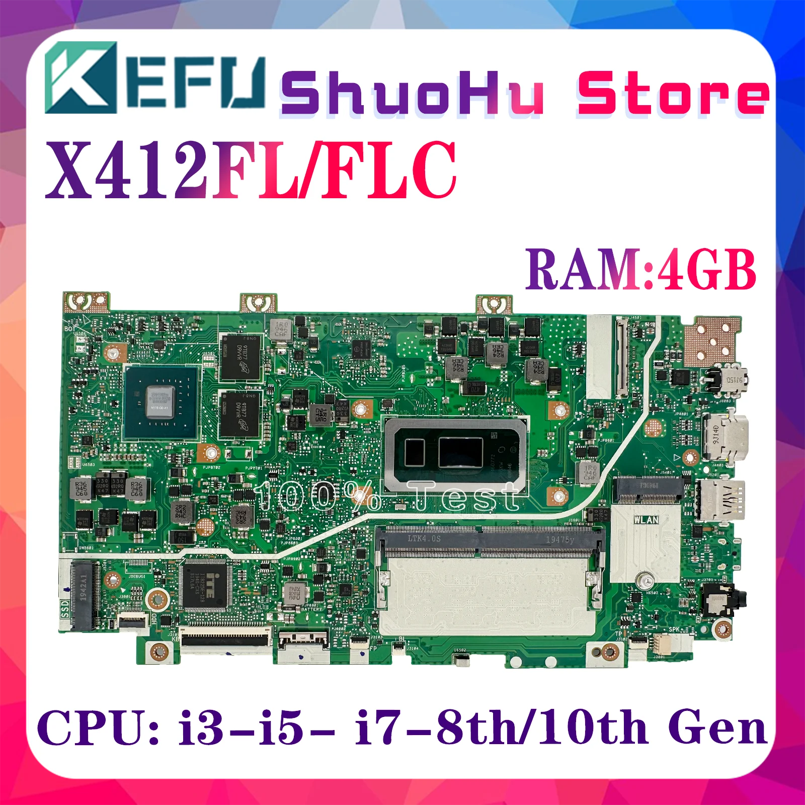 KEFU X412FL X412FA Mainboard For ASUS X412FJG X412F X412FLG X412FLC Laptop Motherboard With 4G-RAM i3 i5 i7-8th 10th Gen UMA V2G
KEFU X412FL X412FA Mainboard For ASUS X412FJG X412F X412FLG X412FLC Laptop Motherboard With 4G-RAM i3 i5 i7-8th 10th Gen UMA V2G