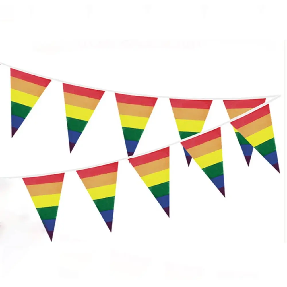 5M 10 Faces Rainbow Flag PE Multifunctional Colorful Triangle Flag Durable Triangle LGBT Pride Hand Flag Homosexual
5M 10 Faces Rainbow Flag PE Multifunctional Colorful Triangle Flag Durable Triangle LGBT Pride Hand Flag Homosexual