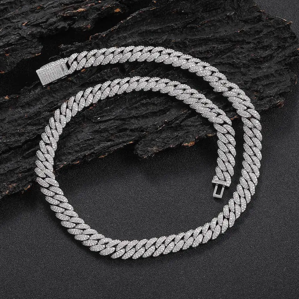 Hiphop 10mm D Color Moissanite Cuban Necklace Double Rows Punk Jewelry 925 Silver Miami Iced Out Chain Necklaces Pass Tester
Hiphop 10mm D Color Moissanite Cuban Necklace Double Rows Punk Jewelry 925 Silver Miami Iced Out Chain Necklaces Pass Tester