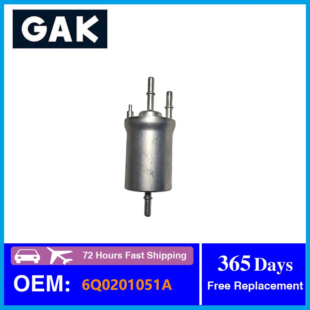 GAK Fuel Filter 6Q0201051A 6Q0201051C 6Q0201051J For Volkswagen Golf Touran Audi A3 Skoda Car Replacement Parts
GAK Fuel Filter 6Q0201051A 6Q0201051C 6Q0201051J For Volkswagen Golf Touran Audi A3 Skoda Car Replacement Parts