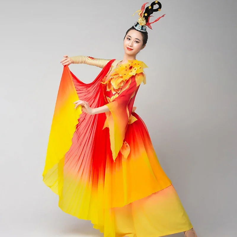 women's opening dance big swing skirt performance clothing Chinese style elegant accompaniment dance 2-piece set
women's opening dance big swing skirt performance clothing Chinese style elegant accompaniment dance 2-piece set