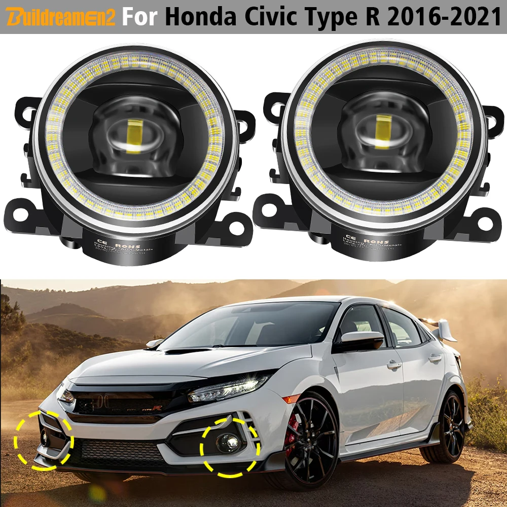 2 Pieces 30W Car Front LED Lens Fog Light Angel Eye DRL Daylight H11 For Honda Civic Type R 2016 2017 2018 2019 2020 2021
2 Pieces 30W Car Front LED Lens Fog Light Angel Eye DRL Daylight H11 For Honda Civic Type R 2016 2017 2018 2019 2020 2021