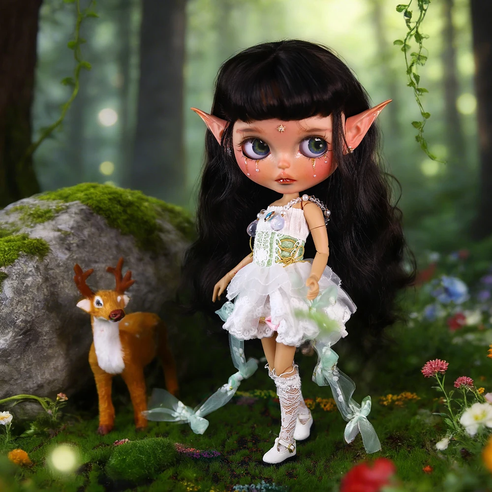 ICY DBS 30cm Blyth Doll Tan Skin Matte Face Forest Fairy Elf Ears Hand-Painted Makeup Tear Drop 19 Joints Doll Festival Gifts
ICY DBS 30cm Blyth Doll Tan Skin Matte Face Forest Fairy Elf Ears Hand-Painted Makeup Tear Drop 19 Joints Doll Festival Gifts