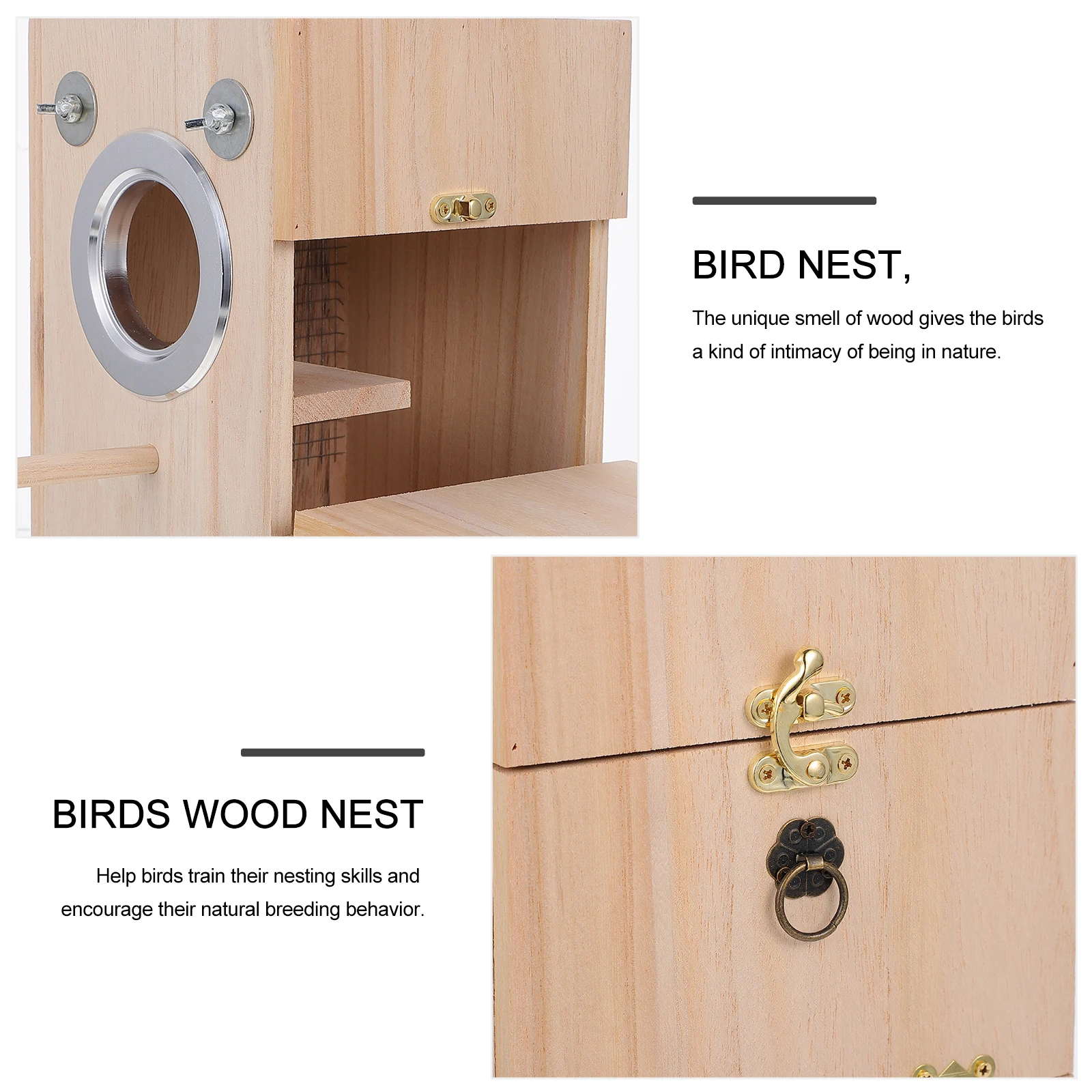 Bird Breeding Box Wooden Nest for Cockatiel Parrot Incubator Small Size Natural Wood Egg Protection Hatching Nest Box Bird
Bird Breeding Box Wooden Nest for Cockatiel Parrot Incubator Small Size Natural Wood Egg Protection Hatching Nest Box Bird