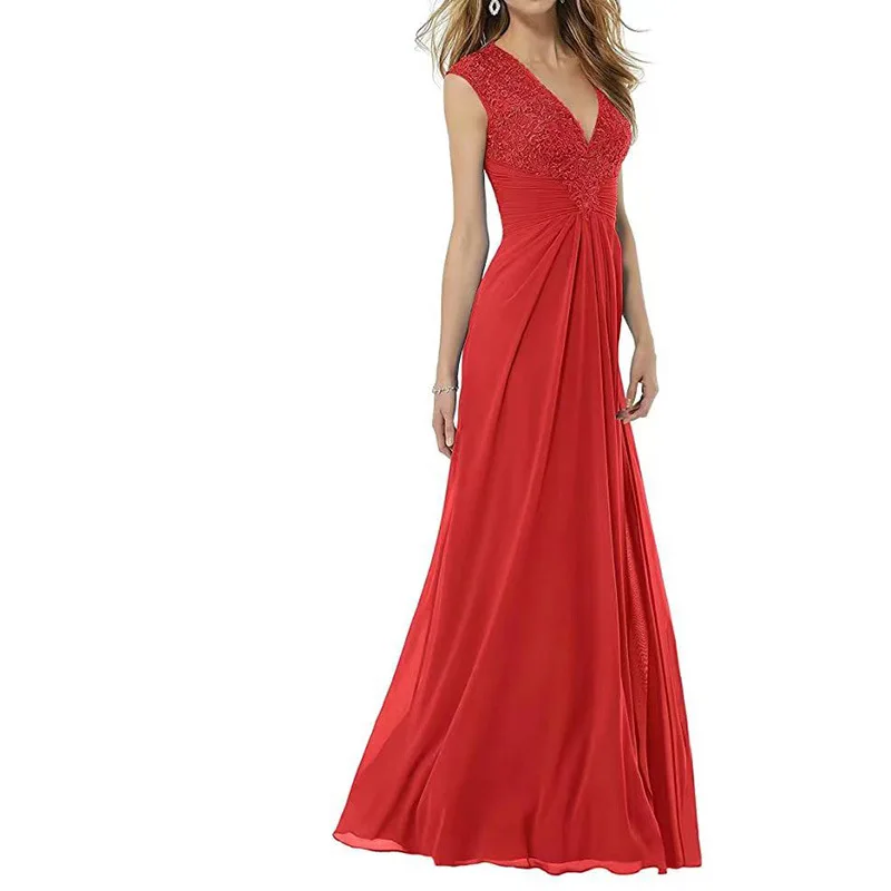 Vintage Lace Evening Long Dress for Women Summer Sleeveless Chiffon Prom Dresses V-neck Chiffon Party Gowns Vestido Noche
Vintage Lace Evening Long Dress for Women Summer Sleeveless Chiffon Prom Dresses V-neck Chiffon Party Gowns Vestido Noche
