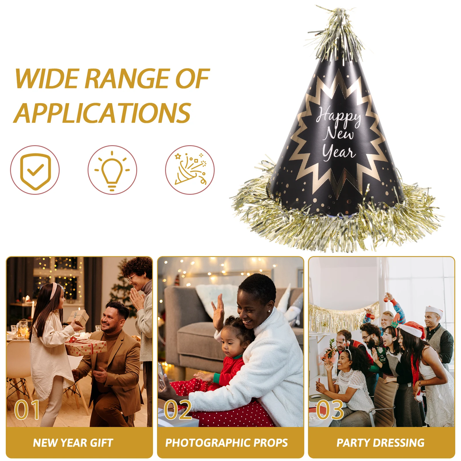 8pcs New Year Party Hats 2023 Happy New Year Paper Cone Hats For Adults Kids Party Supplies Favors Decorations
8pcs New Year Party Hats 2023 Happy New Year Paper Cone Hats For Adults Kids Party Supplies Favors Decorations