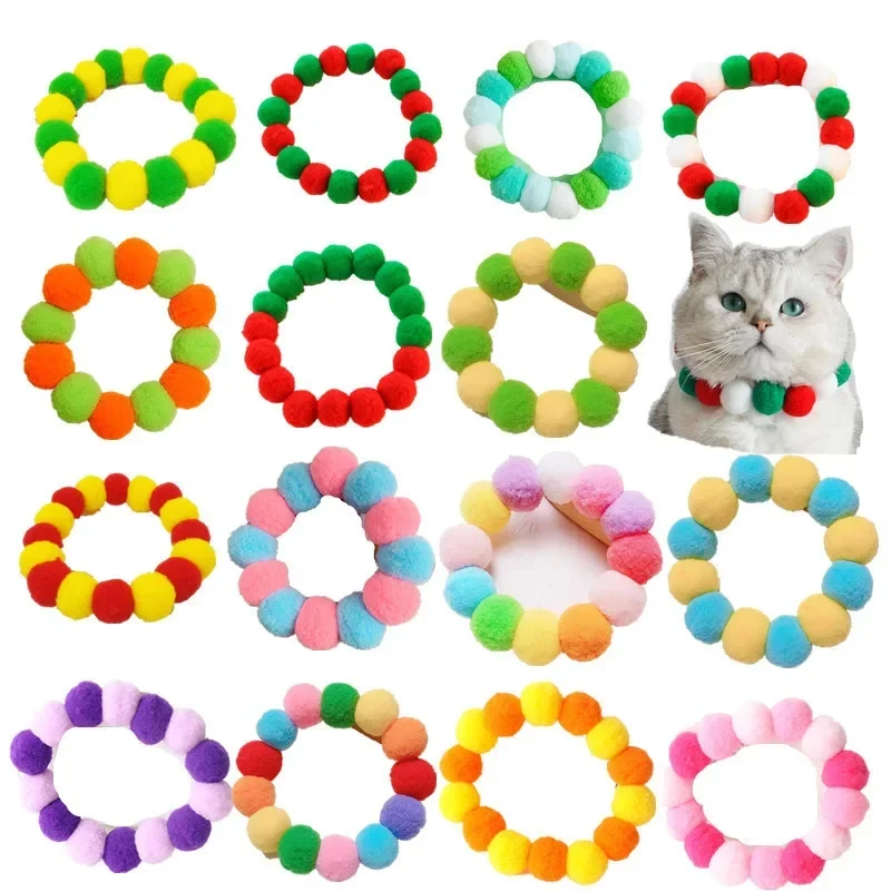 Colorful Plush Ball Pet Collar Adjustable Soft Pom Pom Neck Ring for Small Dogs Cats Puppy Kitten Accessories
Colorful Plush Ball Pet Collar Adjustable Soft Pom Pom Neck Ring for Small Dogs Cats Puppy Kitten Accessories