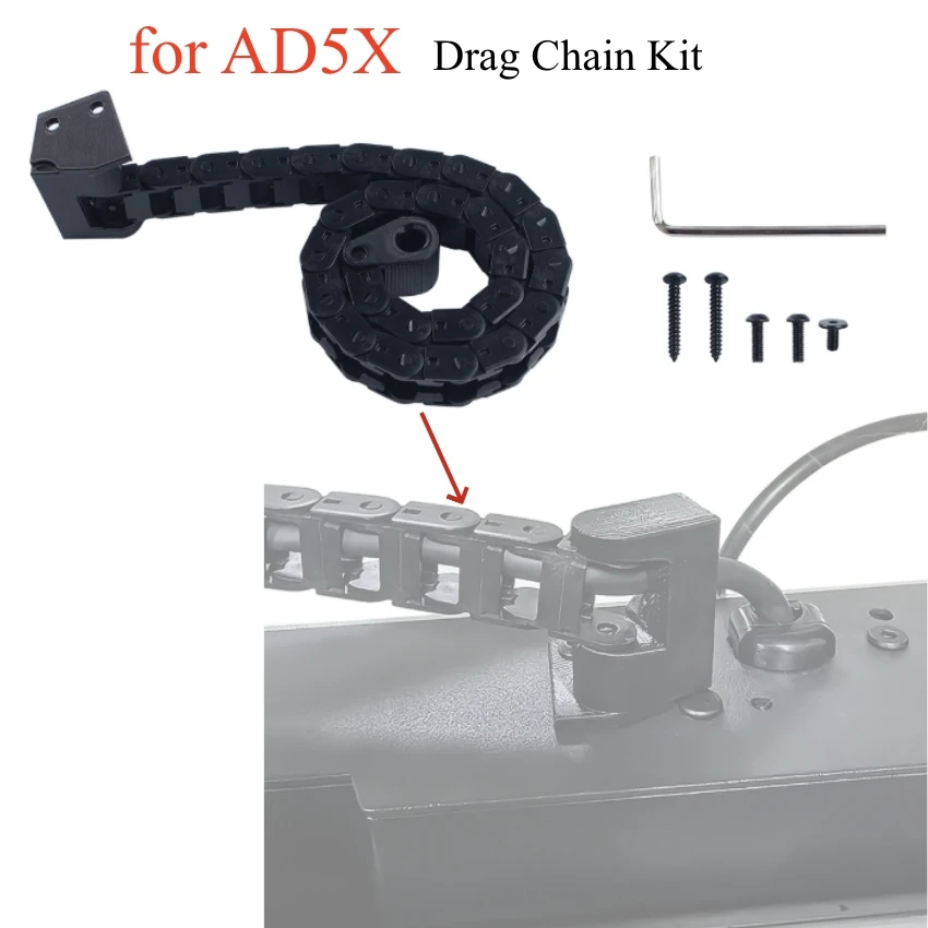 For AD5X Bridge Cable Chain Kit High-Temperature Resistant Drag Chain Kit 3D Printer Accessories
For AD5X Bridge Cable Chain Kit High-Temperature Resistant Drag Chain Kit 3D Printer Accessories