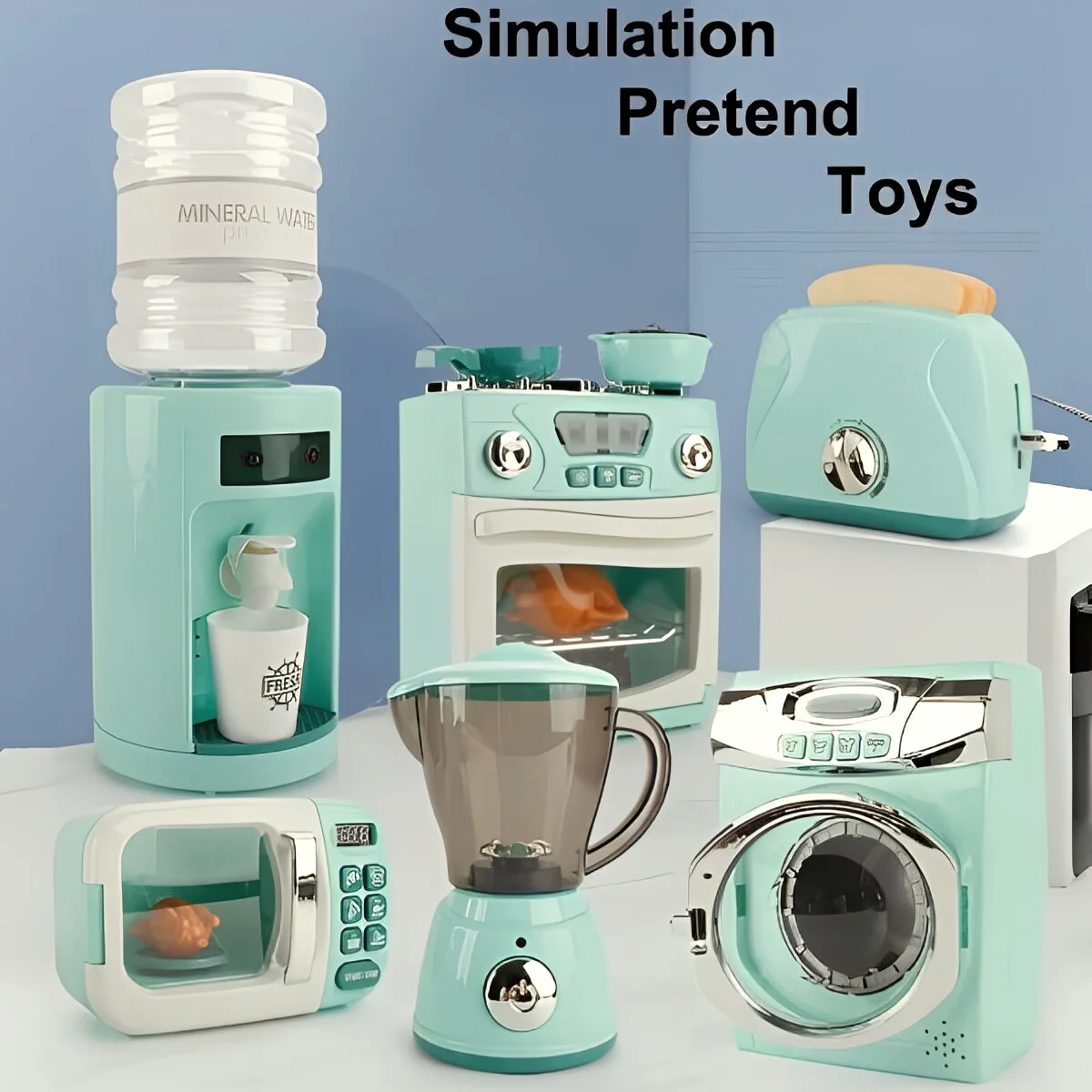 Kitchen Toys Set Kids Pretend Play Home Appliances Washing Machine Toaster Microwave Juicer Egg Cooker Girls Boys Play House Toy
Kitchen Toys Set Kids Pretend Play Home Appliances Washing Machine Toaster Microwave Juicer Egg Cooker Girls Boys Play House Toy