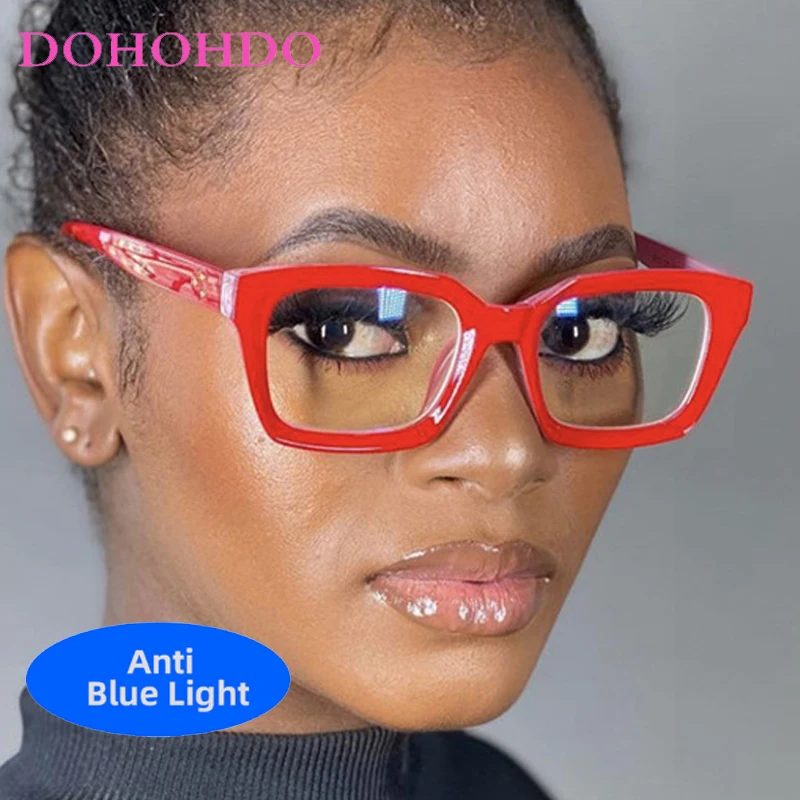 Classic Big Frame Square Rivets Decoration Glasses Women Men Trend Brand Designer Computer Play Games Anti-Blue Light Eyeglasses
Classic Big Frame Square Rivets Decoration Glasses Women Men Trend Brand Designer Computer Play Games Anti-Blue Light Eyeglasses