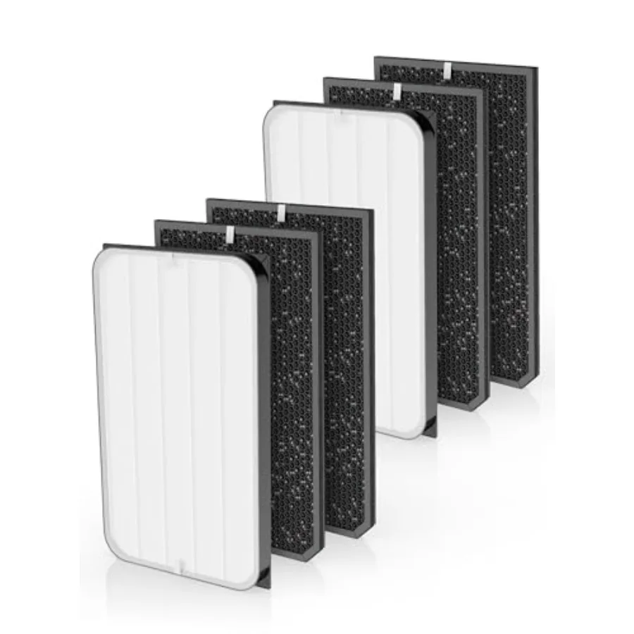 Air Doctor 5000 Series replacement filters: 2 premium + 4 activated carbon filters, compatible with models 5000, 5500, 5500i
Air Doctor 5000 Series replacement filters: 2 premium + 4 activated carbon filters, compatible with models 5000, 5500, 5500i