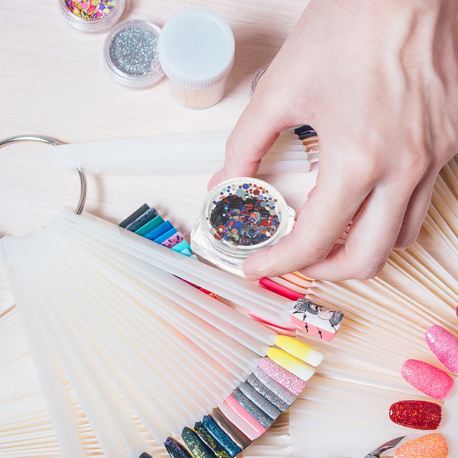 12 Boxes Bright Stars Shape Nail Art Sequins DIY Manicure Decor Glitters for Valentine's Day Friends Gathering Decoration
12 Boxes Bright Stars Shape Nail Art Sequins DIY Manicure Decor Glitters for Valentine's Day Friends Gathering Decoration