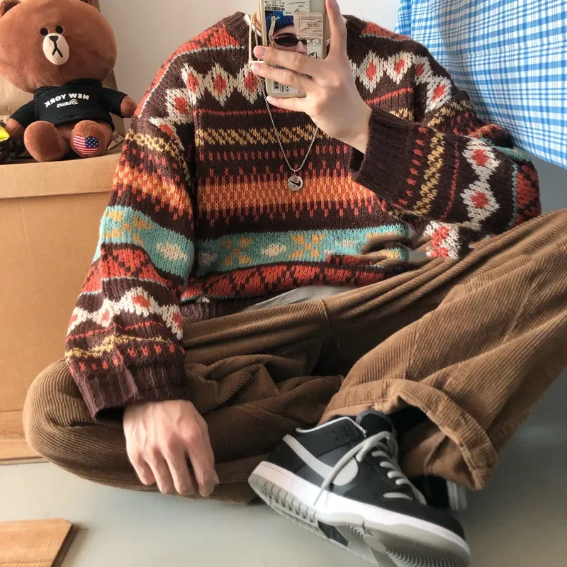 Streetwear Harajuku Sweater Men Loose Casual Round-Neck Knitwear Autumn Versatile Sweaters Oversized Pullover Vintage Pullovers
Streetwear Harajuku Sweater Men Loose Casual Round-Neck Knitwear Autumn Versatile Sweaters Oversized Pullover Vintage Pullovers