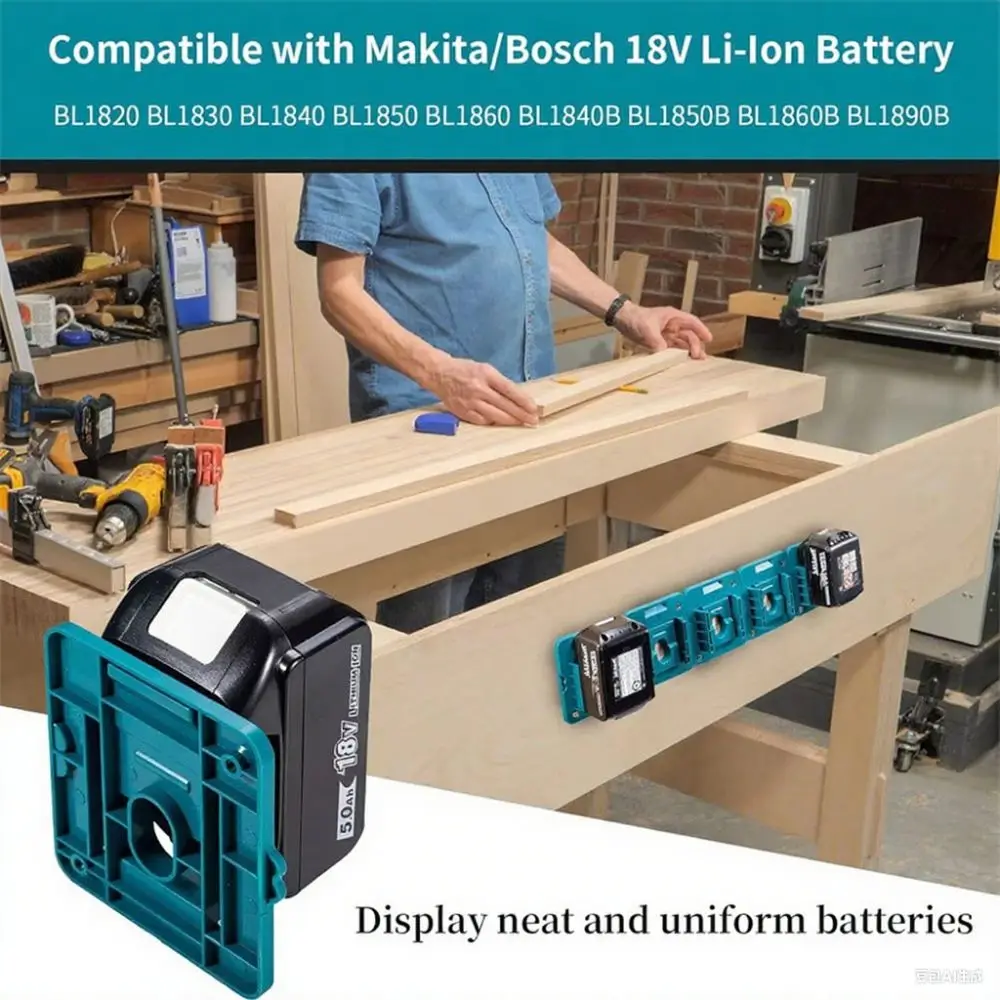 New Durable Battery Holder Easy To Use Fixed Bracket Wall Mount Installation Base Wear-resistant Battery Base Pegboard Tools
New Durable Battery Holder Easy To Use Fixed Bracket Wall Mount Installation Base Wear-resistant Battery Base Pegboard Tools