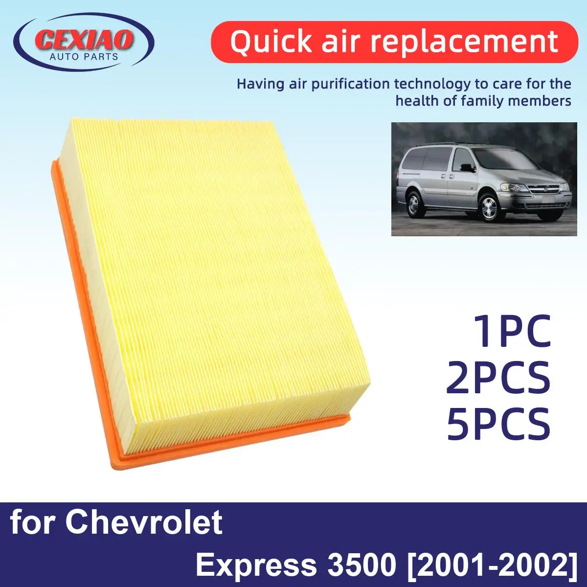 Фильтр кондиционера для Chevrolet Express 3500 2001-2002 CA8755A 15908915, 1 шт., 2 шт., 5 шт.
Фильтр кондиционера для Chevrolet Express 3500 2001-2002 CA8755A 15908915, 1 шт., 2 шт., 5 шт.