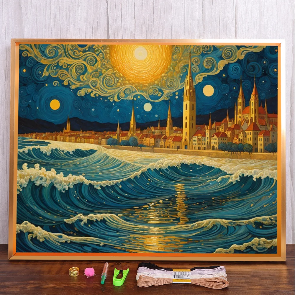 Landscape Town By Sea Printed Cross-Stitch Full Kit DIY Embroidery Handicraft Needlework Hobby Craft Design Home Decor Different
Landscape Town By Sea Printed Cross-Stitch Full Kit DIY Embroidery Handicraft Needlework Hobby Craft Design Home Decor Different